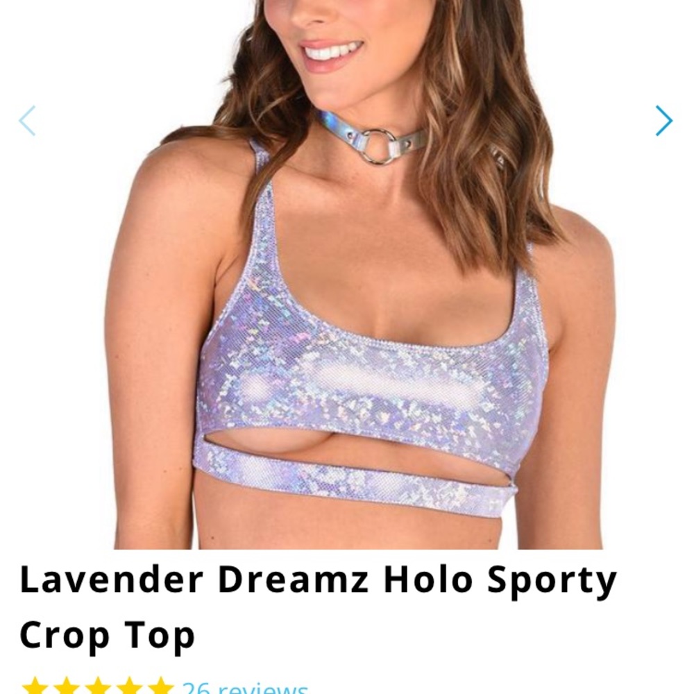 Selling rave crop top NEVER WORN